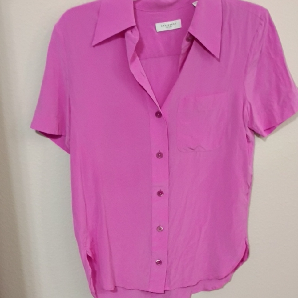 Equipment Femme Women's Pink Short Sleeve Blouse